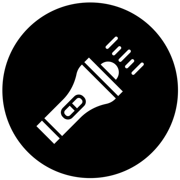 Estilo del icono de la linterna de diseño vectorial