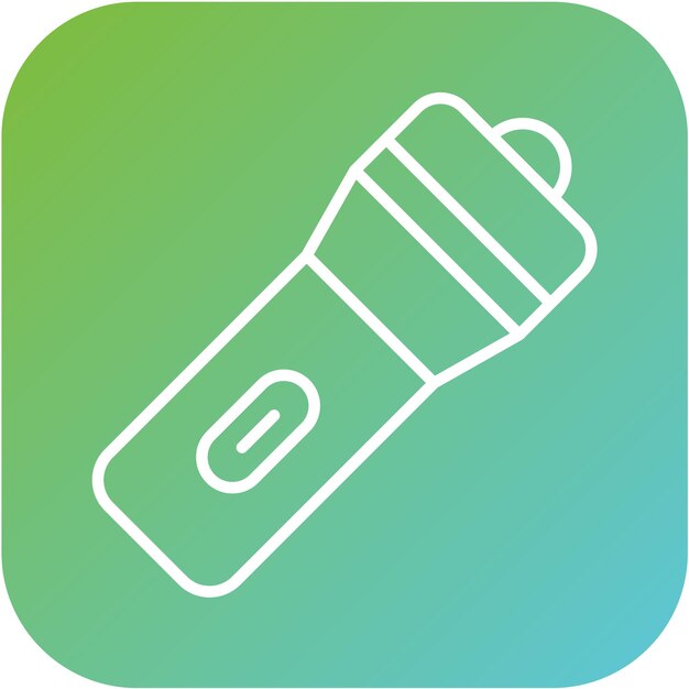 Estilo del icono de la linterna de diseño vectorial