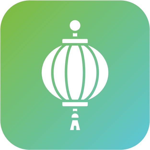 Estilo del icono de la linterna de diseño vectorial