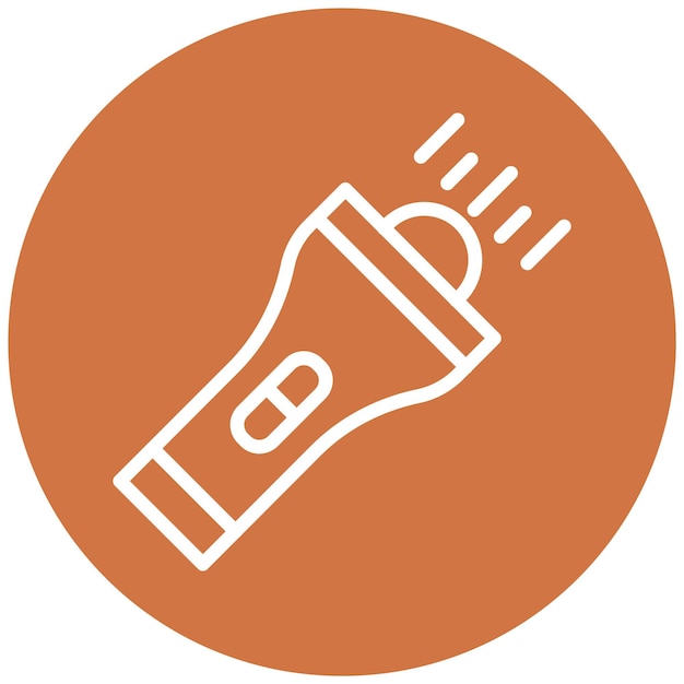Estilo del icono de la linterna de diseño vectorial
