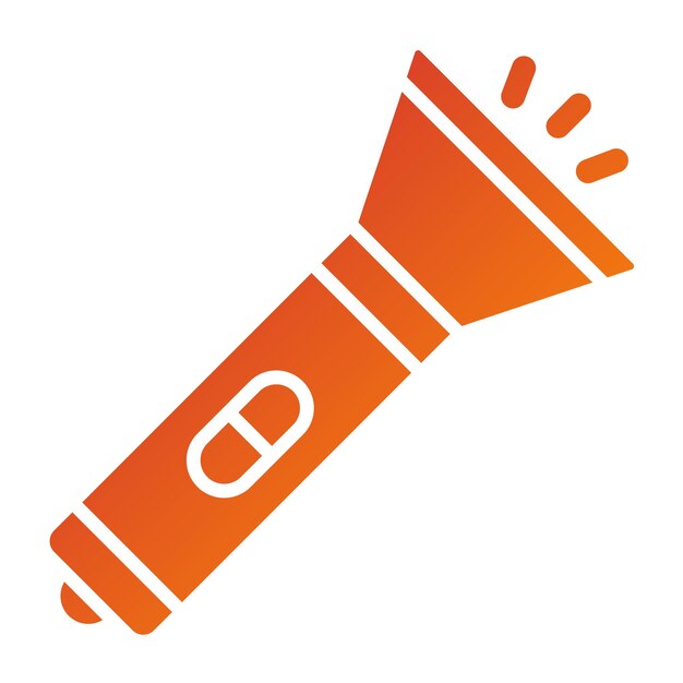 Estilo del icono de la linterna de diseño vectorial