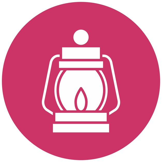 Estilo del icono de la linterna de diseño vectorial