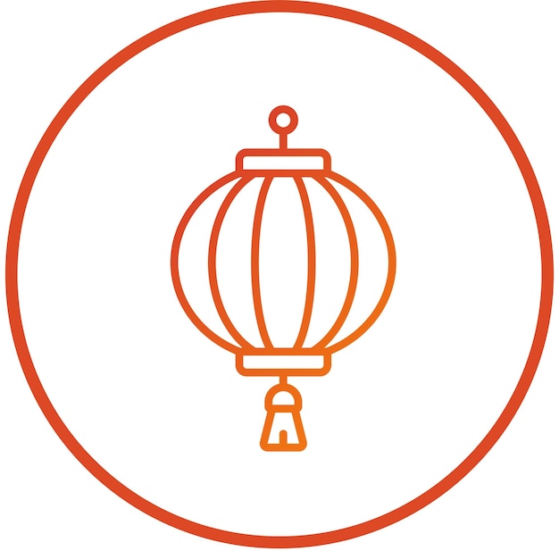 Estilo del icono de la linterna de diseño vectorial