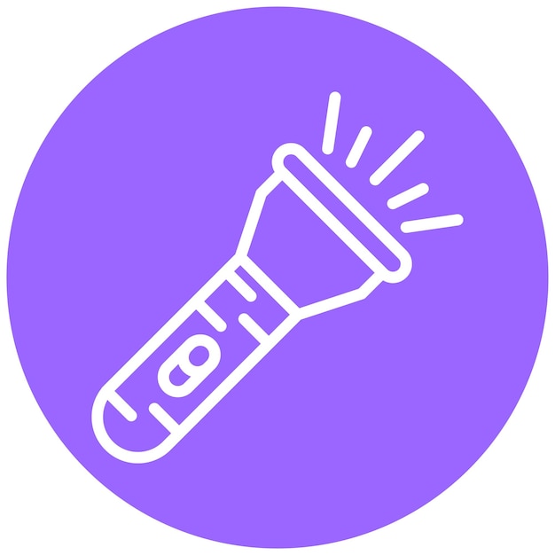 Estilo del icono de la linterna de diseño vectorial