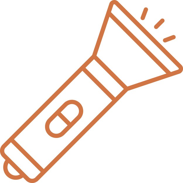 Estilo del icono de la linterna de diseño vectorial