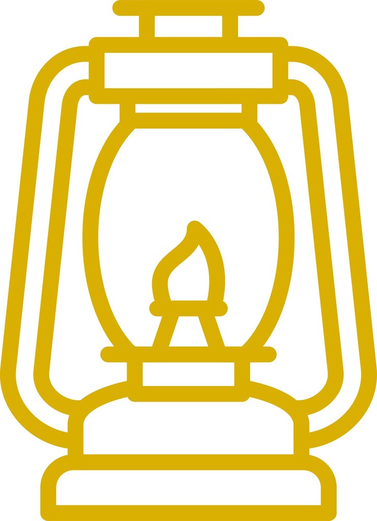 Vector estilo del icono de la linterna de diseño vectorial
