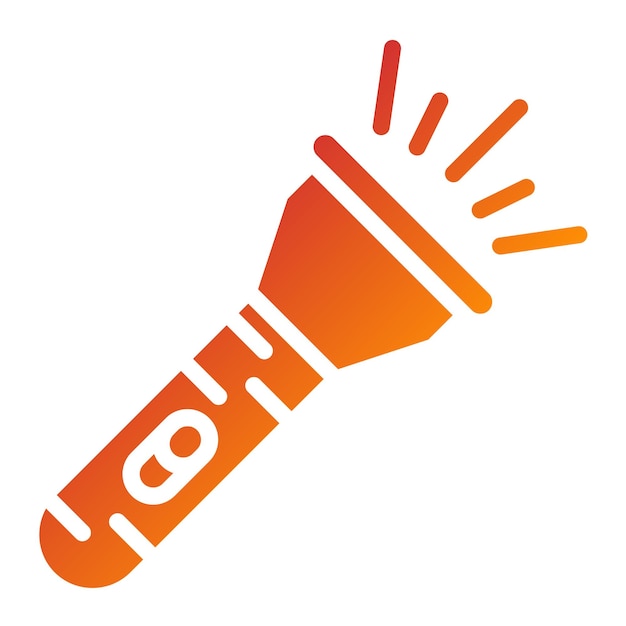 Estilo del icono de la linterna de diseño vectorial
