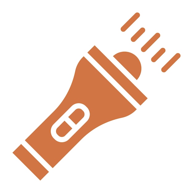 Estilo del icono de la linterna de diseño vectorial