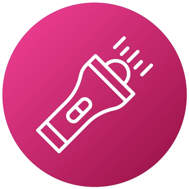 Estilo del icono de la linterna de diseño vectorial