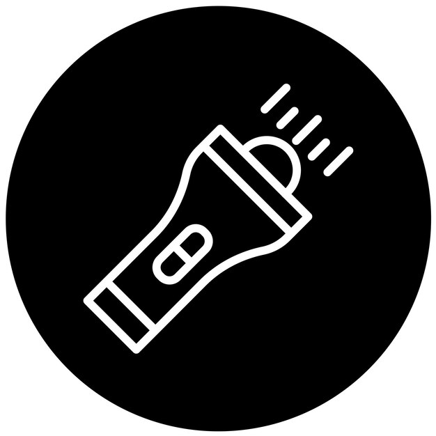 Estilo del icono de la linterna de diseño vectorial