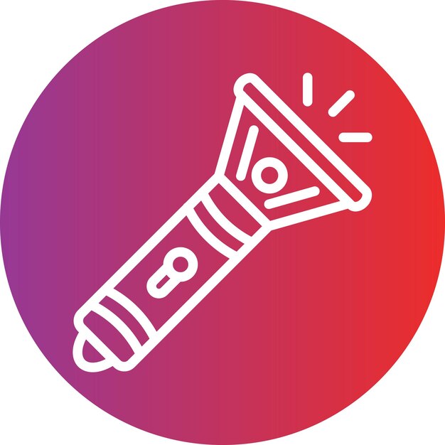 Estilo del icono de la linterna de la policía