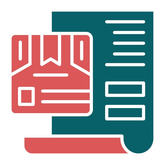 Estilo del icono de la lista de la caja de diseño vectorial