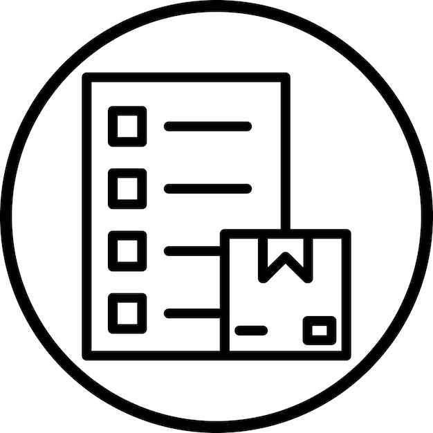 Estilo del icono de la lista de comprobación de paquetes