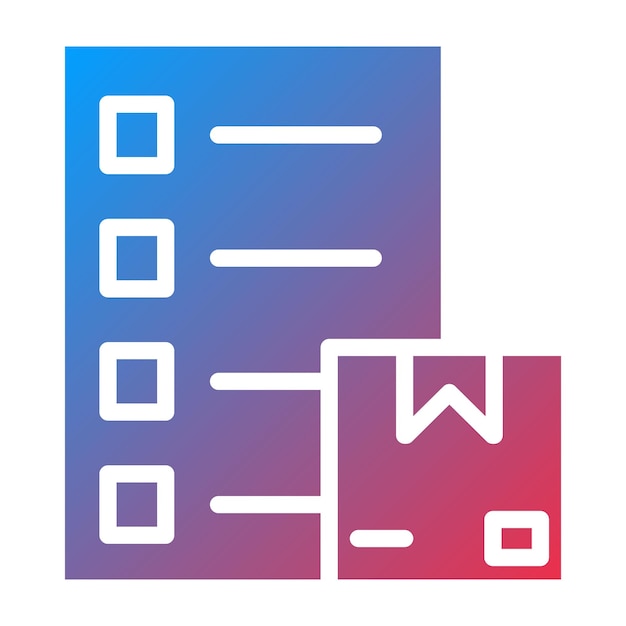 Estilo del icono de la lista de comprobación de paquetes