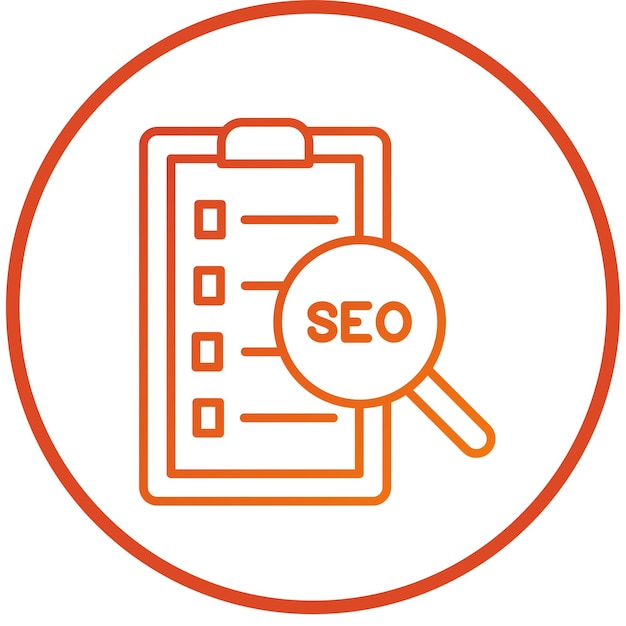 Estilo del icono de la lista de comprobación de SEO