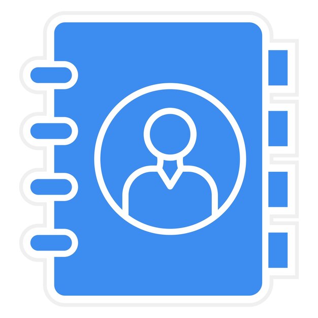Estilo del icono de la lista de contactos de diseño vectorial