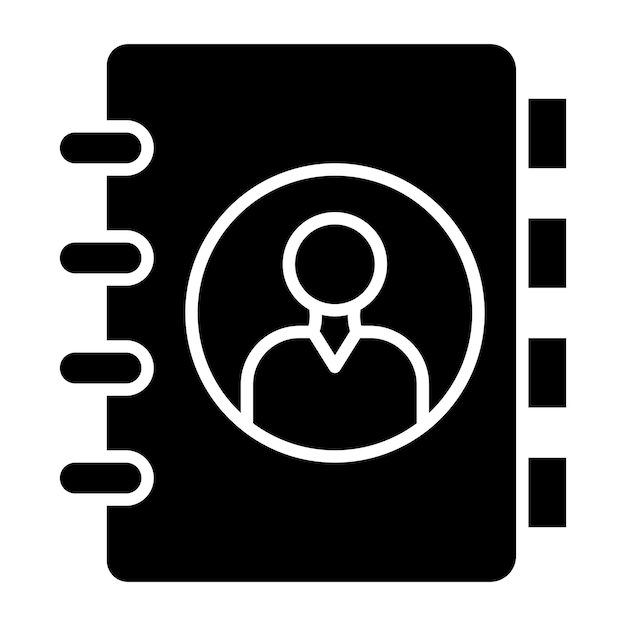 Estilo del icono de la lista de contactos de diseño vectorial