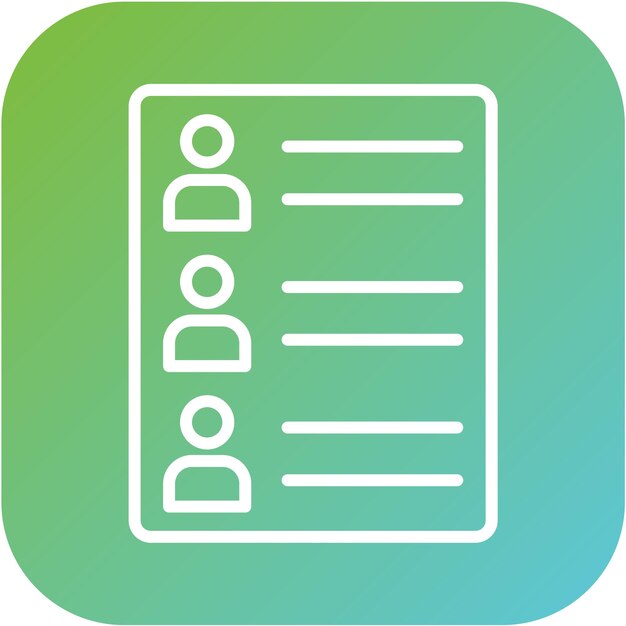 Estilo del icono de la lista de contactos de diseño vectorial
