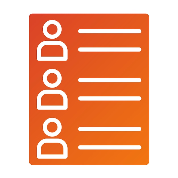 Estilo del icono de la lista de contactos de diseño vectorial