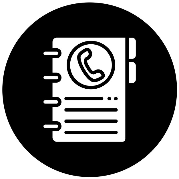 Estilo del icono de la lista de contactos de diseño vectorial