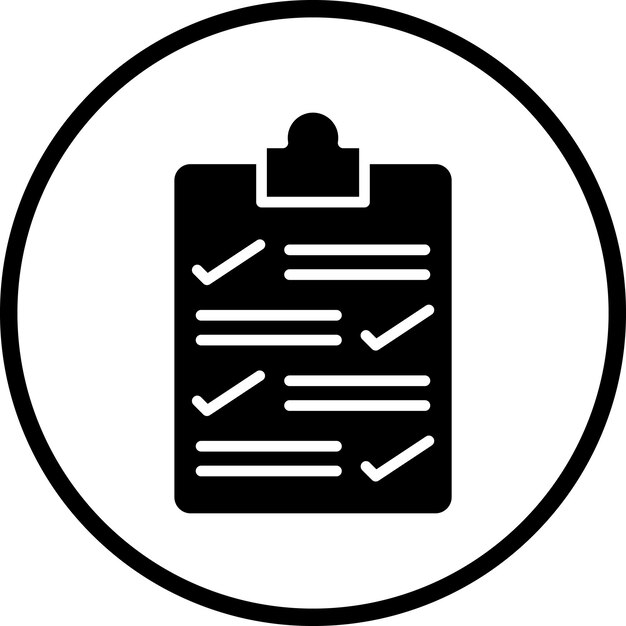 Estilo del icono de la lista de control de diseño vectorial