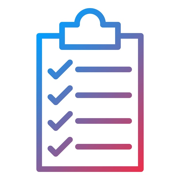 Estilo del icono de la lista de control de diseño vectorial