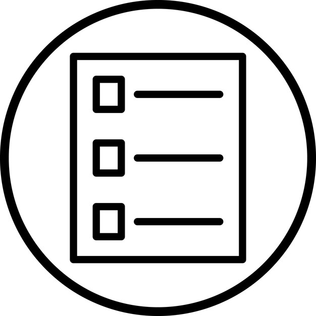 Estilo del icono de la lista de control de diseño vectorial