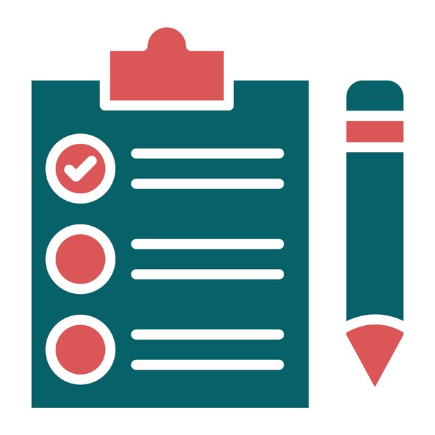 Estilo del icono de la lista de control de diseño vectorial