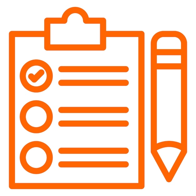 Estilo del icono de la lista de control de diseño vectorial