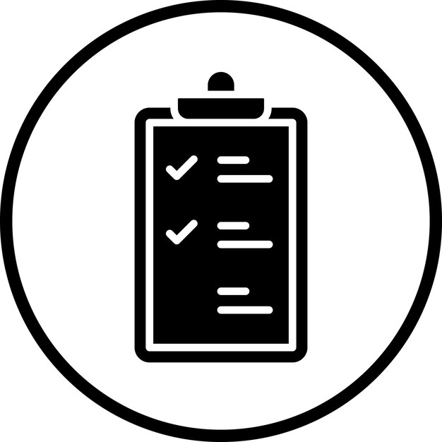 Estilo del icono de la lista de control de diseño vectorial