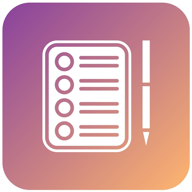 Estilo del icono de la lista de control de diseño vectorial