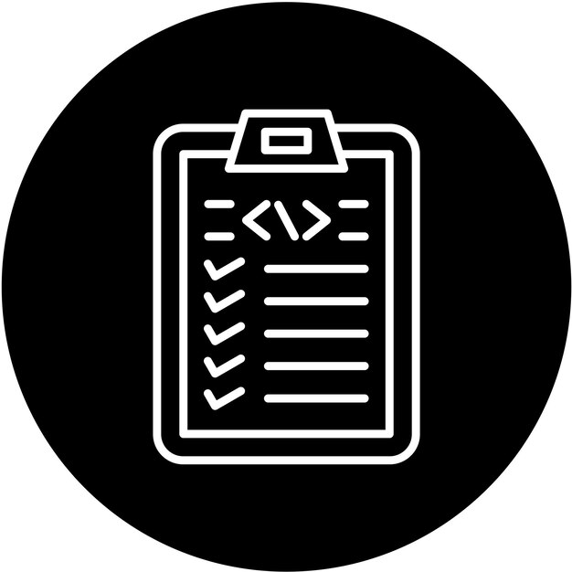Estilo del icono de la lista de control de diseño vectorial