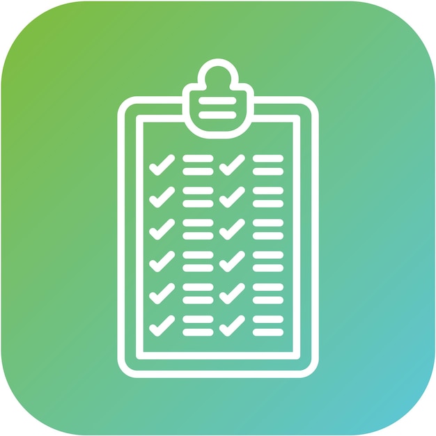 Estilo del icono de la lista de control de diseño vectorial