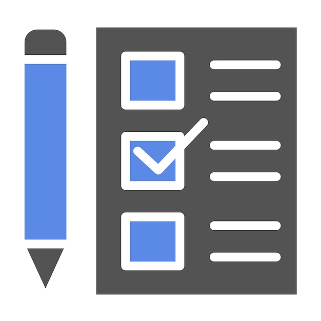 Estilo del icono de la lista de control de diseño vectorial