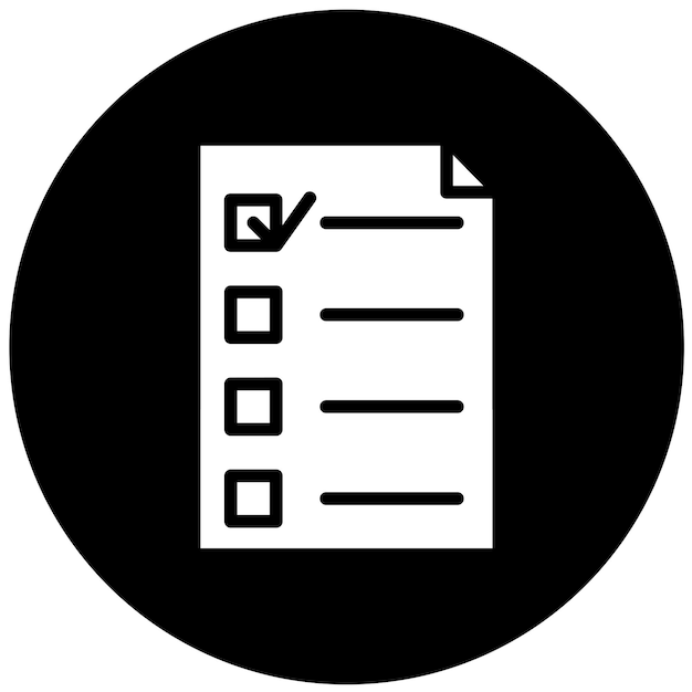 Estilo del icono de la lista de control de diseño vectorial