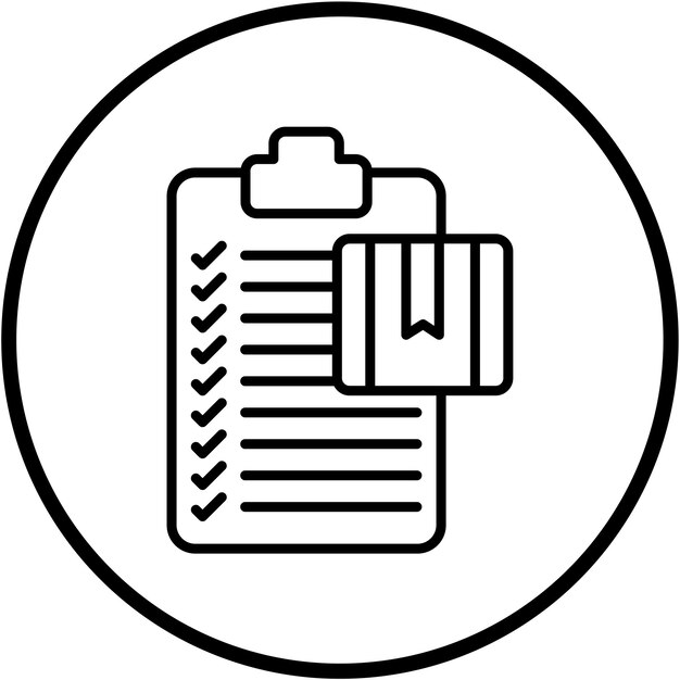 Estilo del icono de la lista de control de diseño vectorial