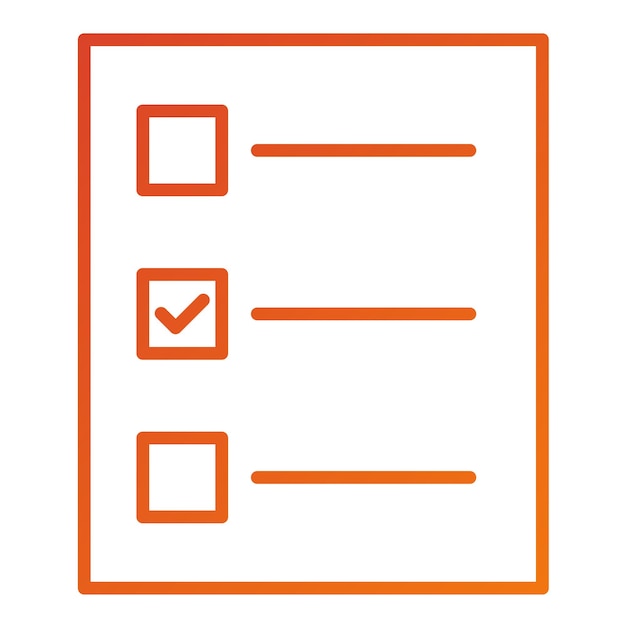 Estilo del icono de la lista de control de diseño vectorial