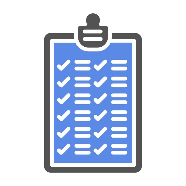 Estilo del icono de la lista de control de diseño vectorial