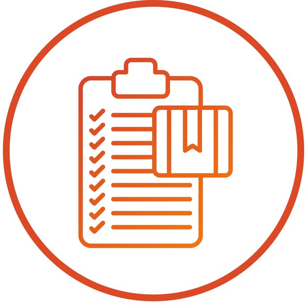 Estilo del icono de la lista de control de diseño vectorial