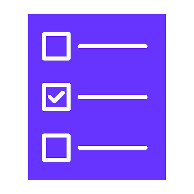 Estilo del icono de la lista de control de diseño vectorial