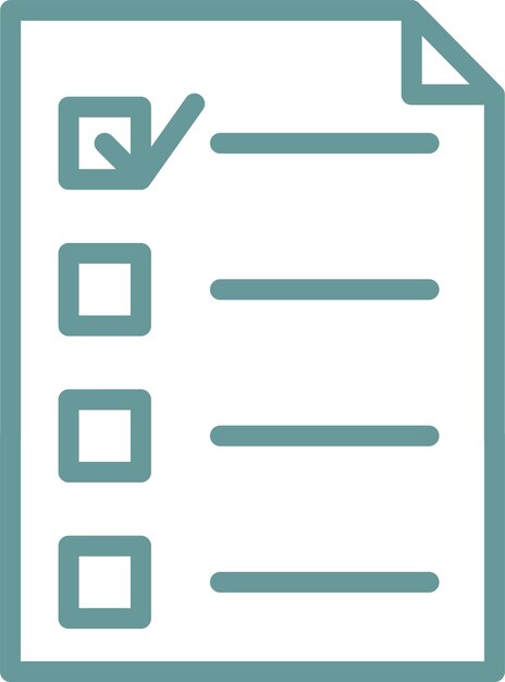Estilo del icono de la lista de control de diseño vectorial