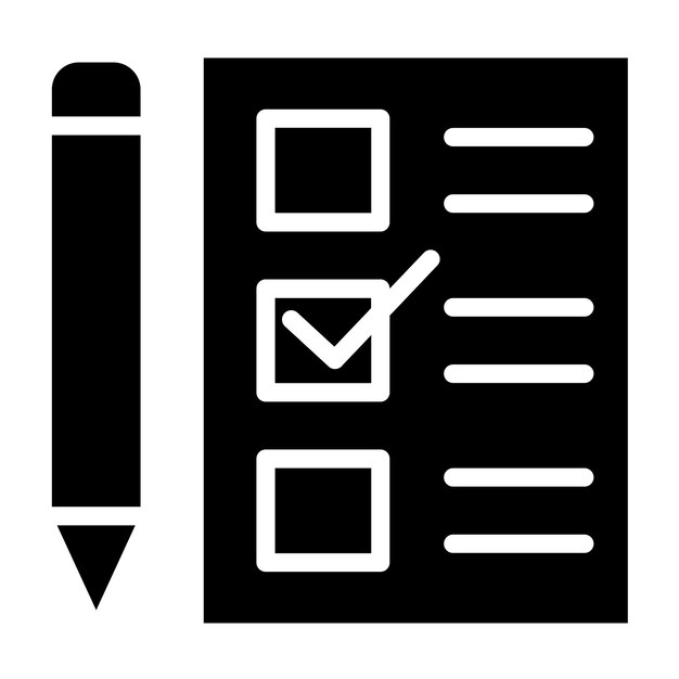 Estilo del icono de la lista de control de diseño vectorial