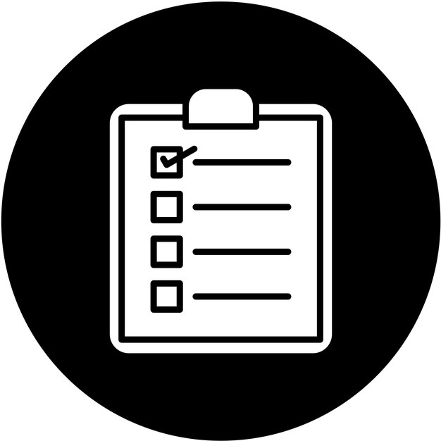 Estilo del icono de la lista de control de diseño vectorial
