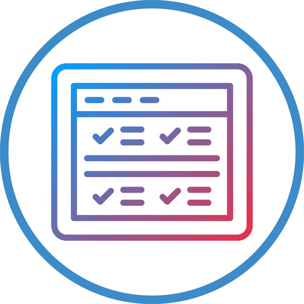 Estilo del icono de la lista de control del sitio web