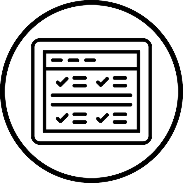 Estilo del icono de la lista de control del sitio web