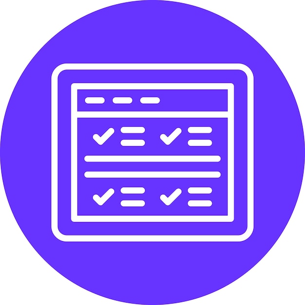 Estilo del icono de la lista de control del sitio web