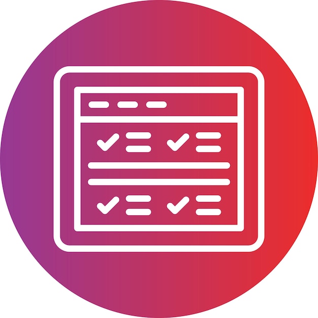 Estilo del icono de la lista de control del sitio web