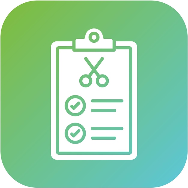 Estilo del icono de la lista de corte de diseño vectorial