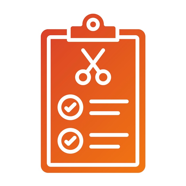 Estilo del icono de la lista de corte de diseño vectorial