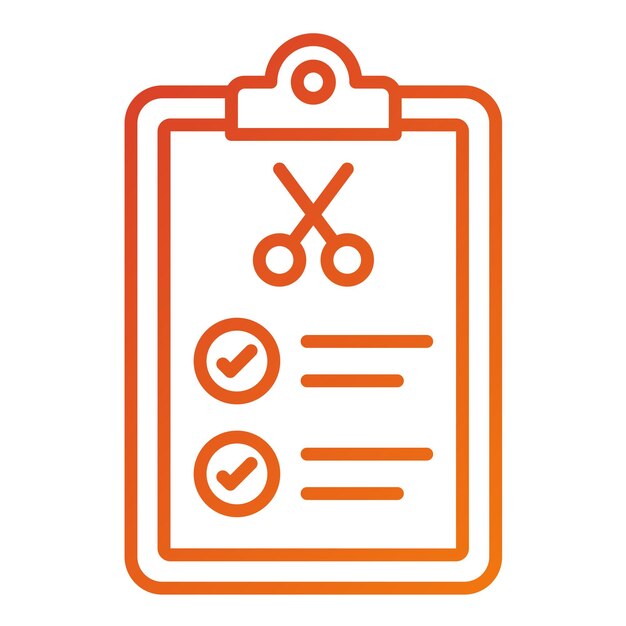 Estilo del icono de la lista de corte de diseño vectorial
